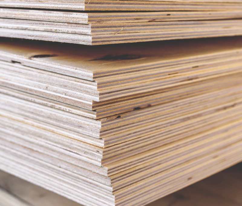 Plywood Sheets Stacked
